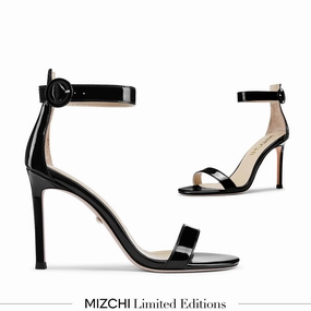 *KESIA BLACK PATENT - high sandal