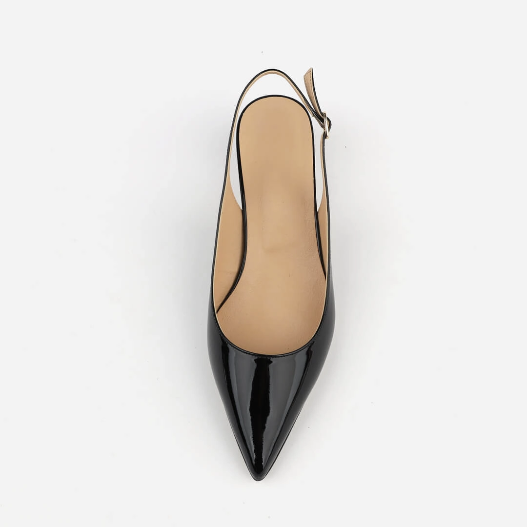 *UK size 2 - JAYD - black patent, 4cm heels