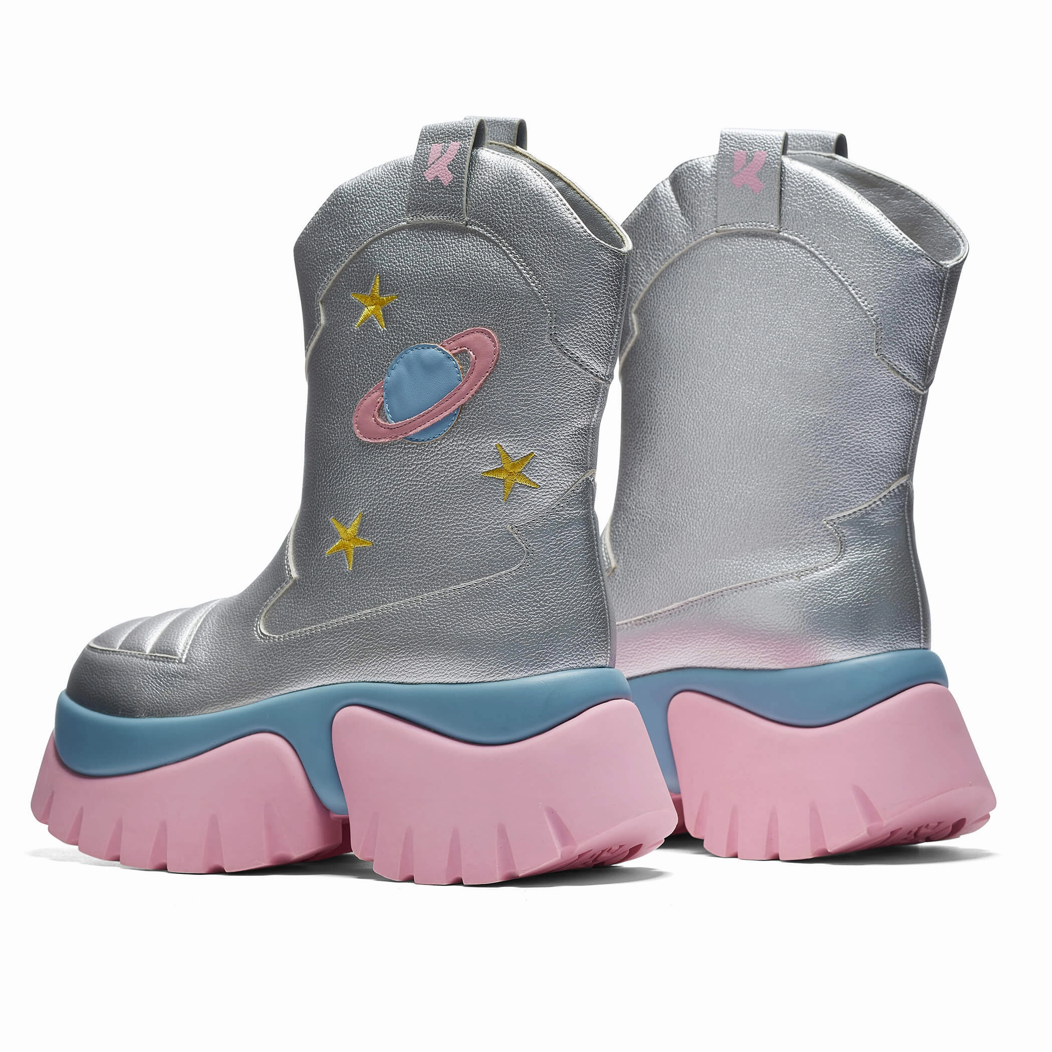 A Fairytale Galaxy Space Boots - Silver-Size 5-Clearance