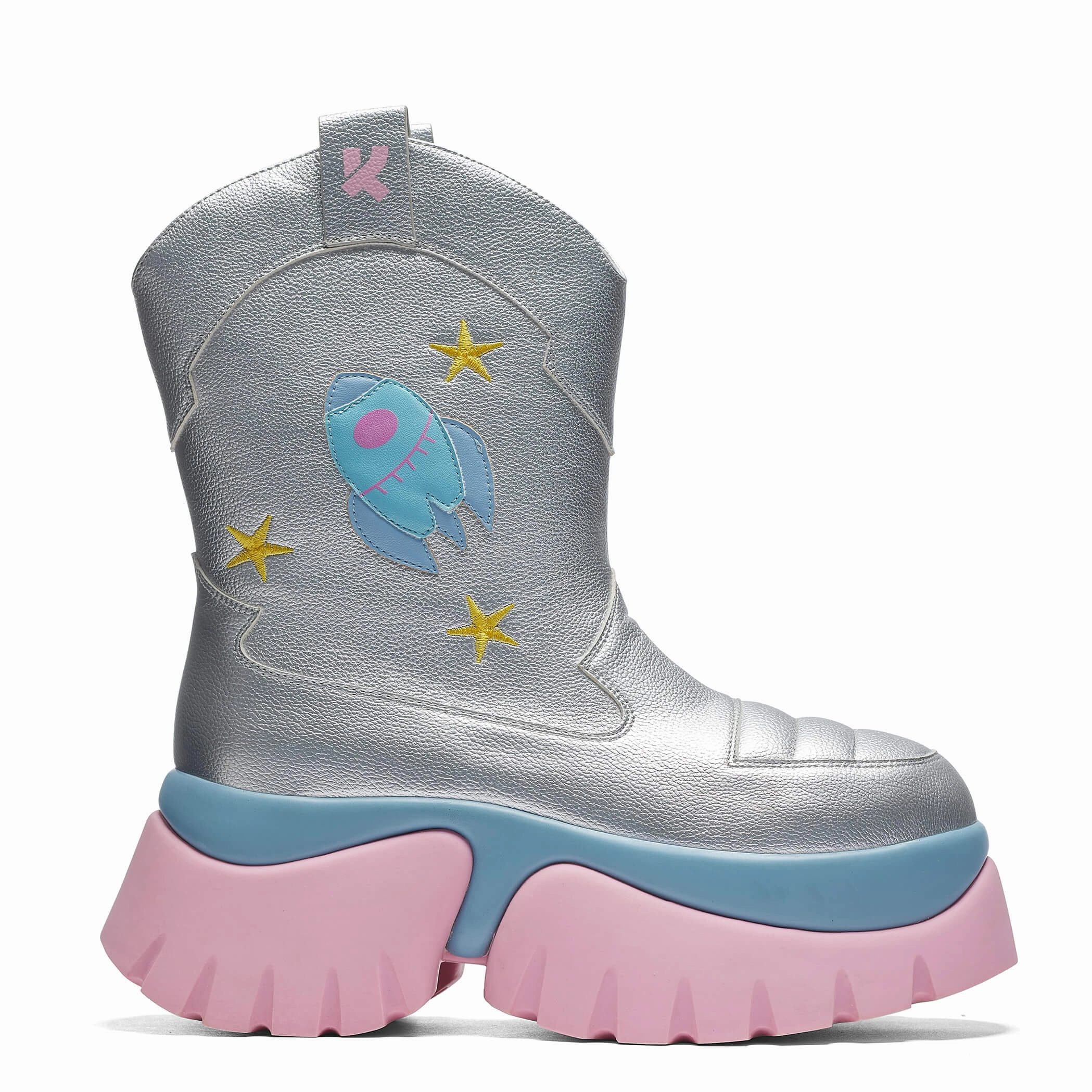 A Fairytale Galaxy Space Boots - Silver-Size 5-Clearance