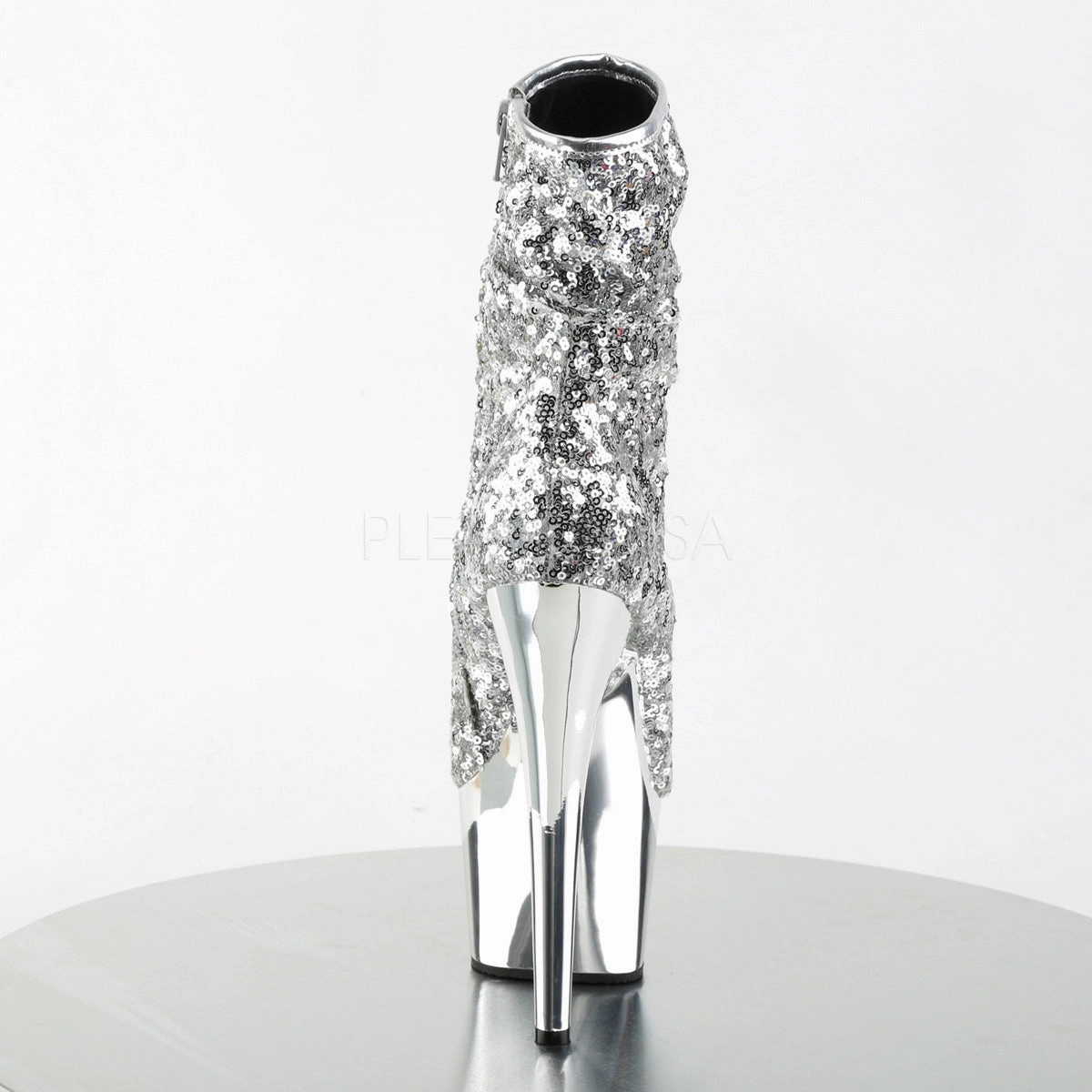 ADORE-1008SQ  Silver Sequins/Silver Chrome