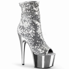ADORE-1008SQ  Silver Sequins/Silver Chrome