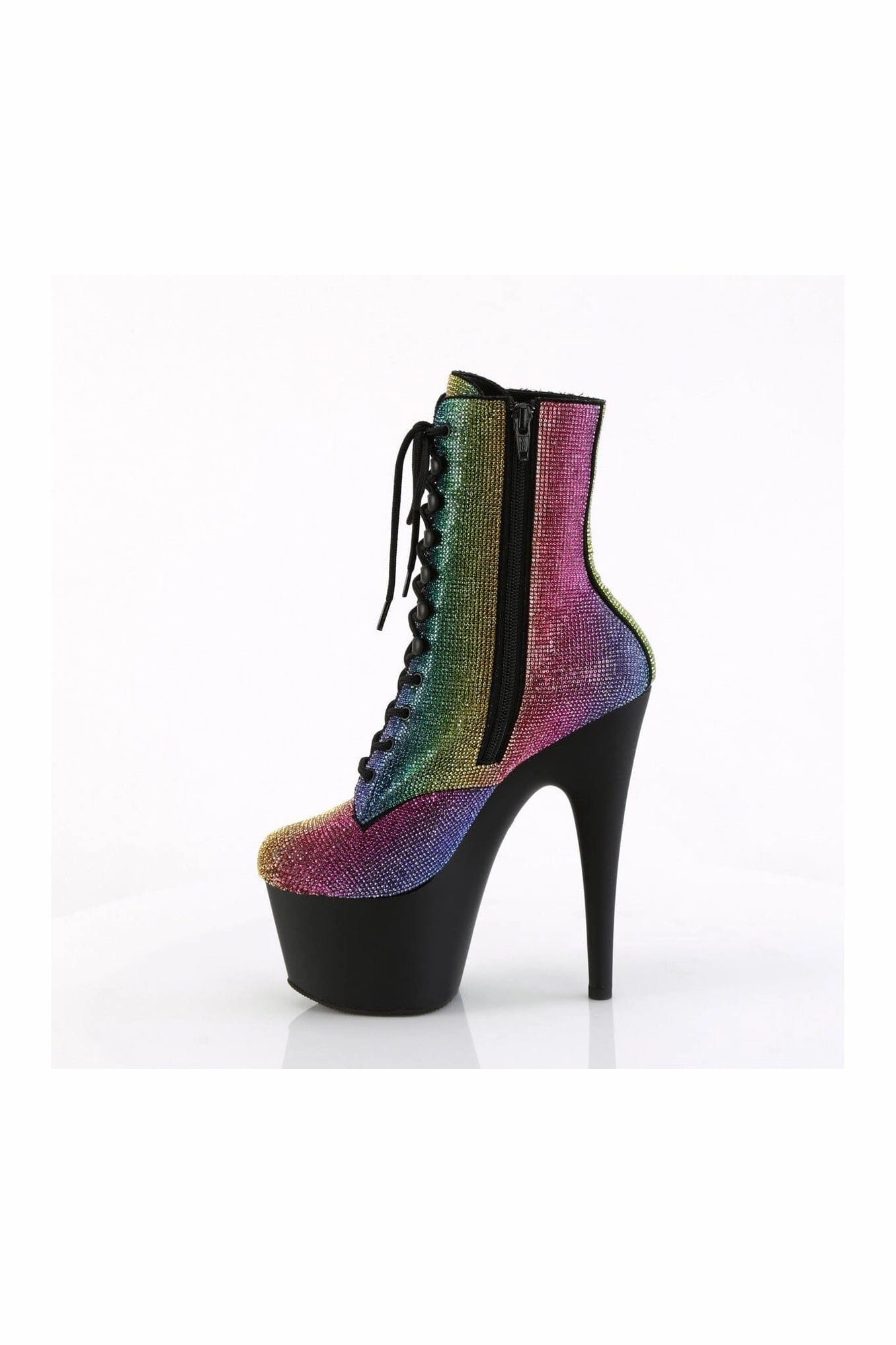 ADORE-1020RS Rainbow Faux Suede Ankle Boot