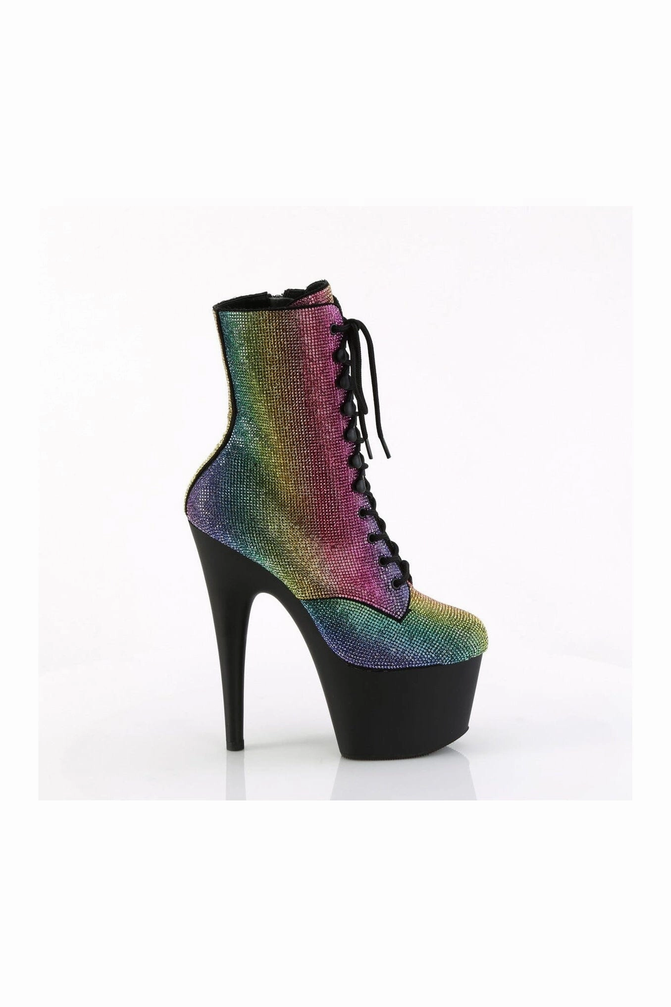 ADORE-1020RS Rainbow Faux Suede Ankle Boot