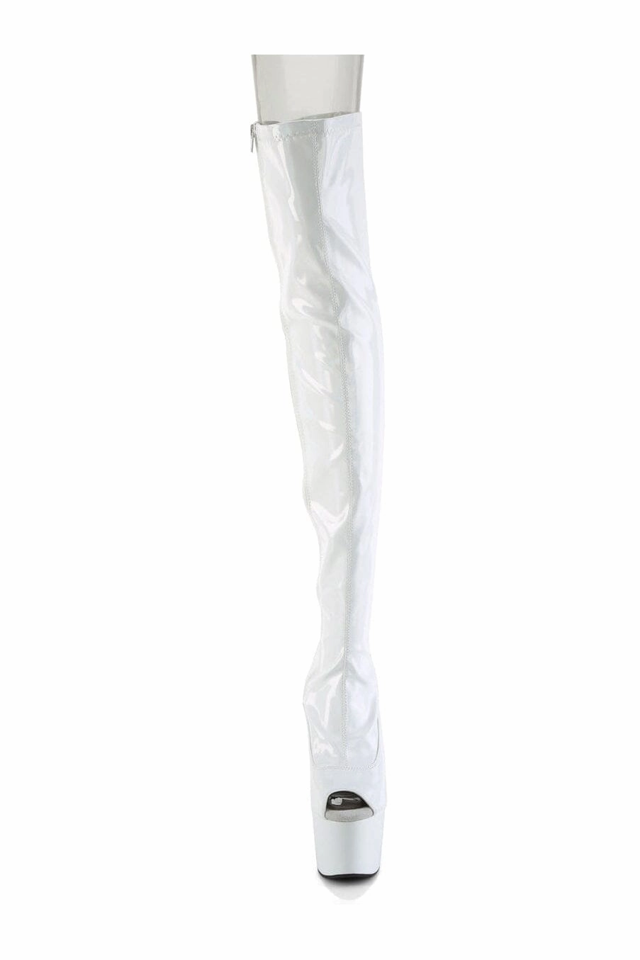 ADORE-3011HWR White Hologram Thigh Boot