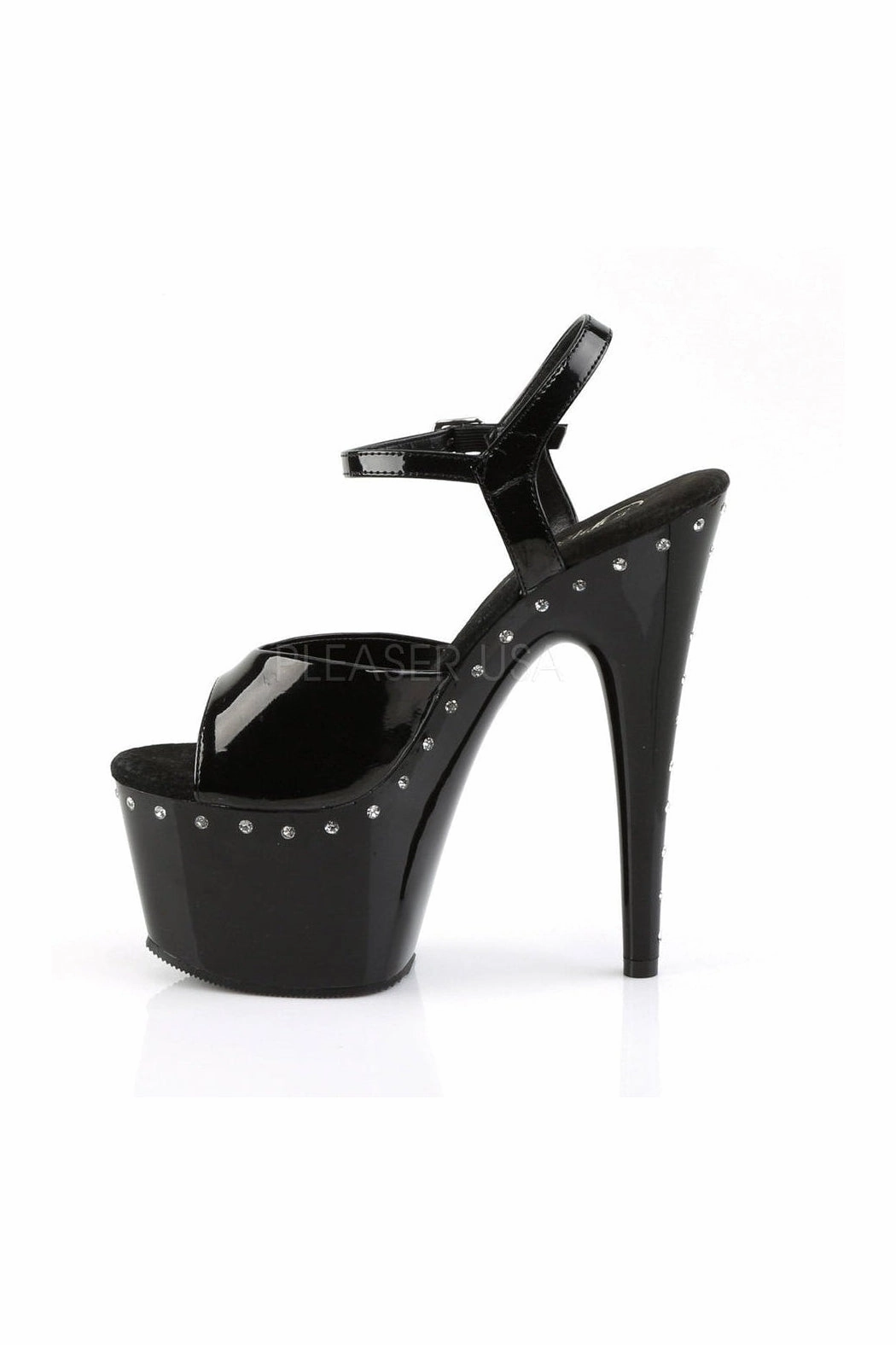 ADORE-709LS Platform Sandal  | Black Patent