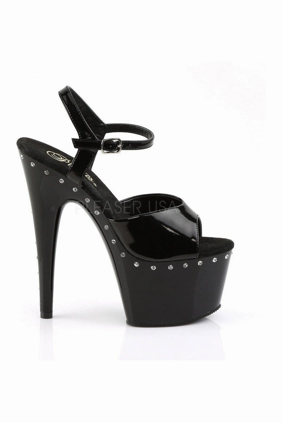 ADORE-709LS Platform Sandal  | Black Patent