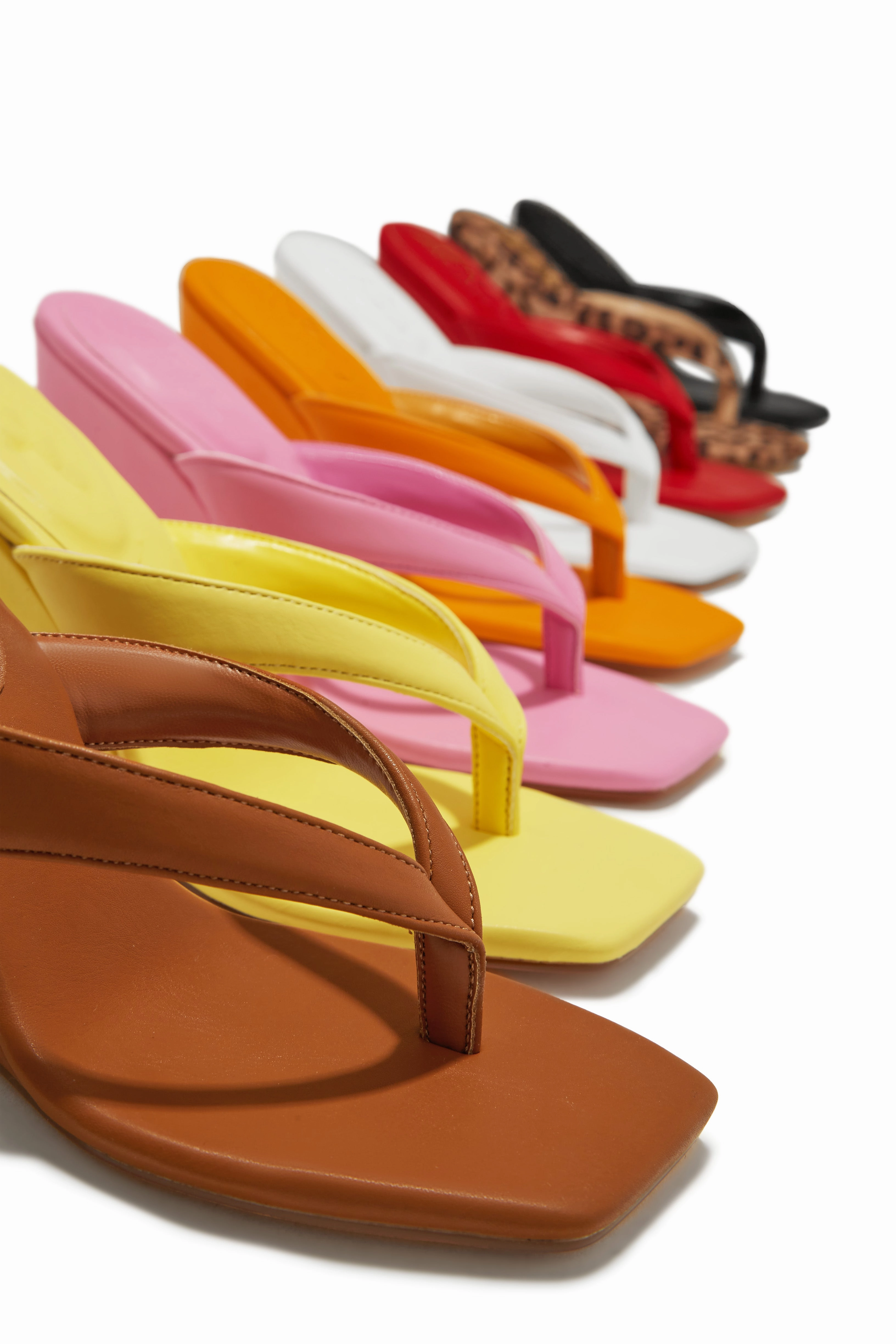 Alena Wedge Heel Mules - Pink