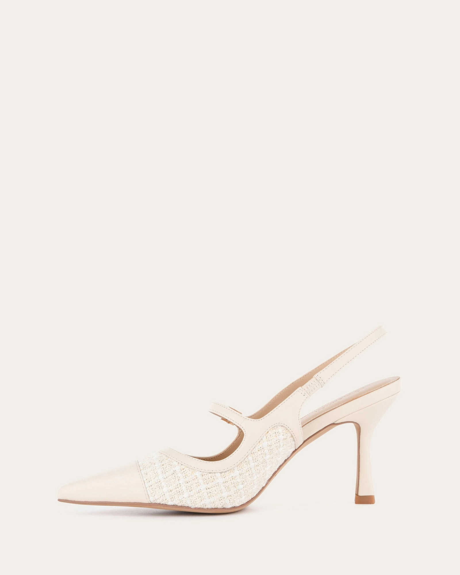 ASCOT HIGH HEELS OFF WHITE TWEED