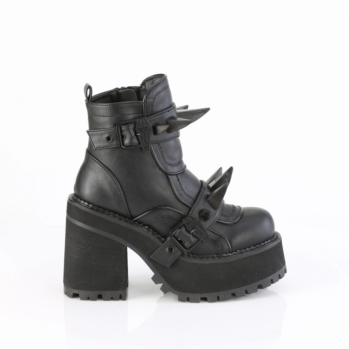 ASSAULT-72  Black Vegan Leather