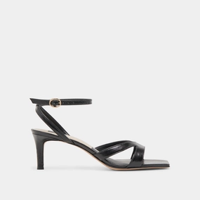 BECKI WIDE HEELS MIDNIGHT CRINKLE PATENT