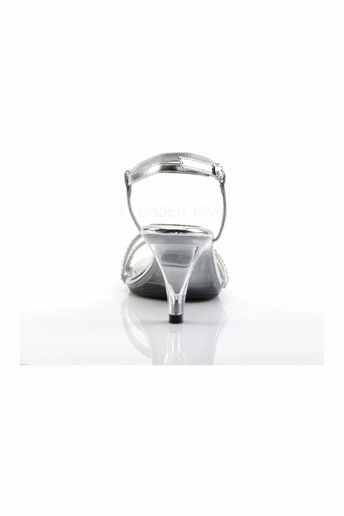 BELLE-316 Sandal | Clear Faux Leather