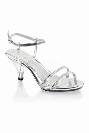 BELLE-316 Sandal | Clear Faux Leather