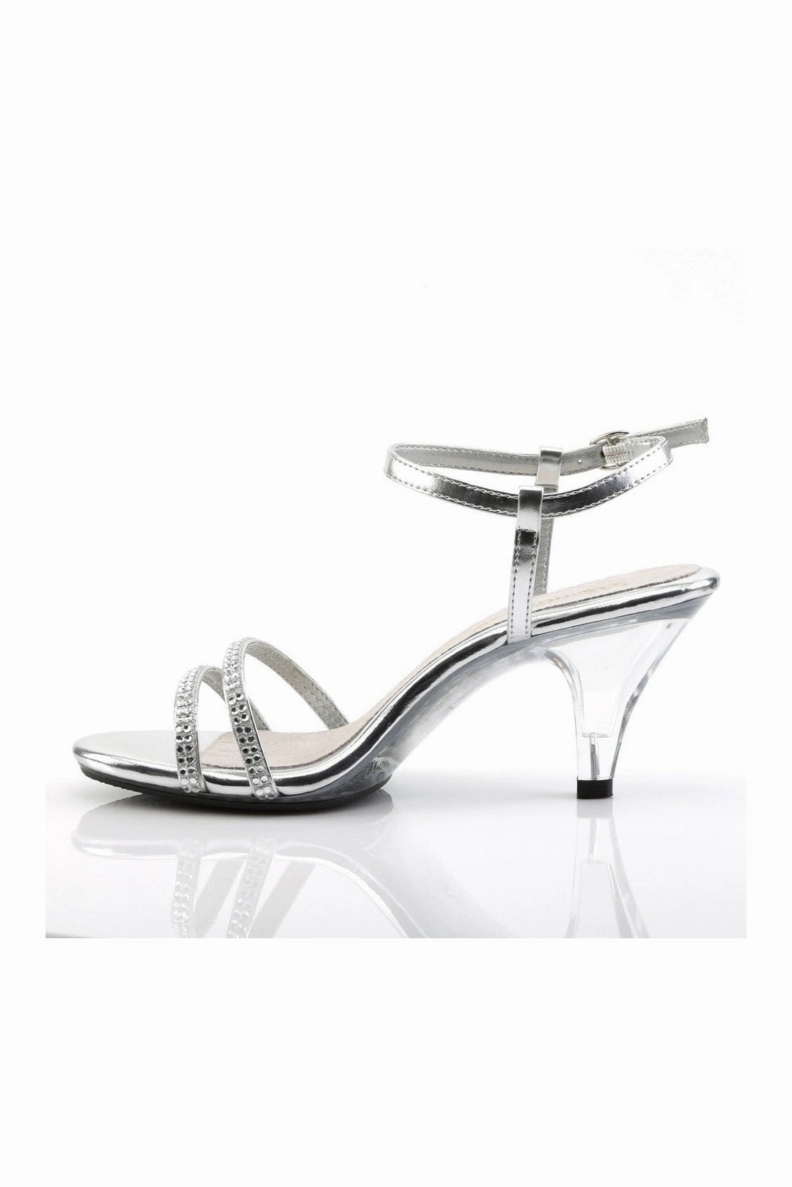 BELLE-316 Sandal | Clear Faux Leather