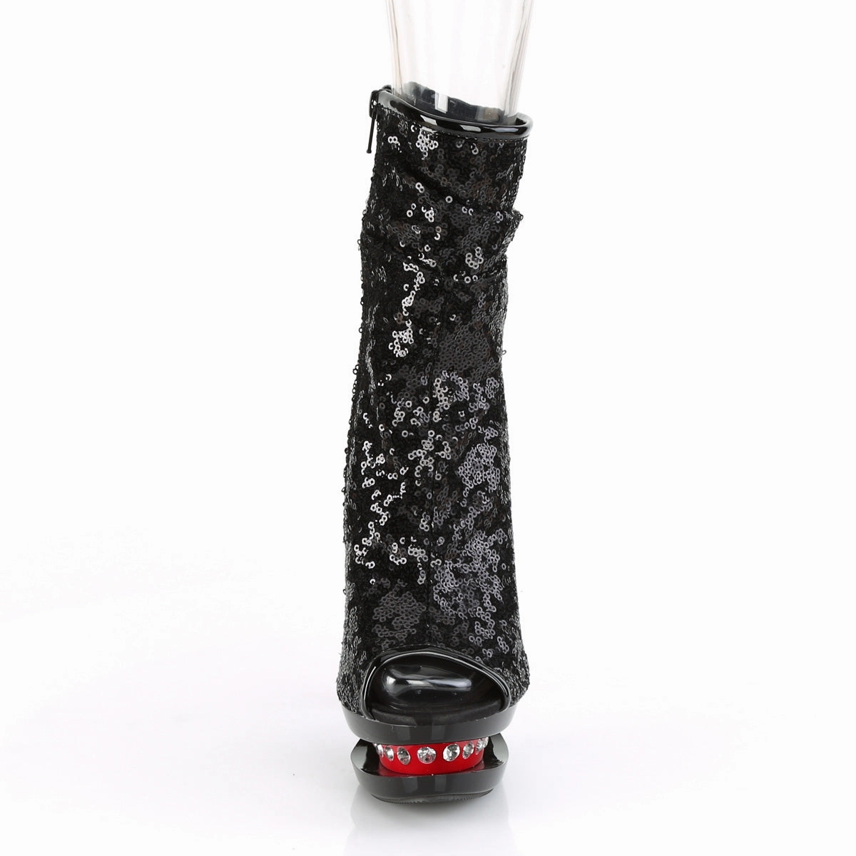 BLONDIE-R-1008  Black Sequins/Black-Red