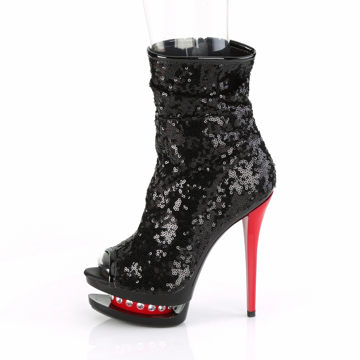 BLONDIE-R-1008  Black Sequins/Black-Red