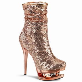 BLONDIE-R-1009  Rose Gold Sequins/Rose Gold Chrome