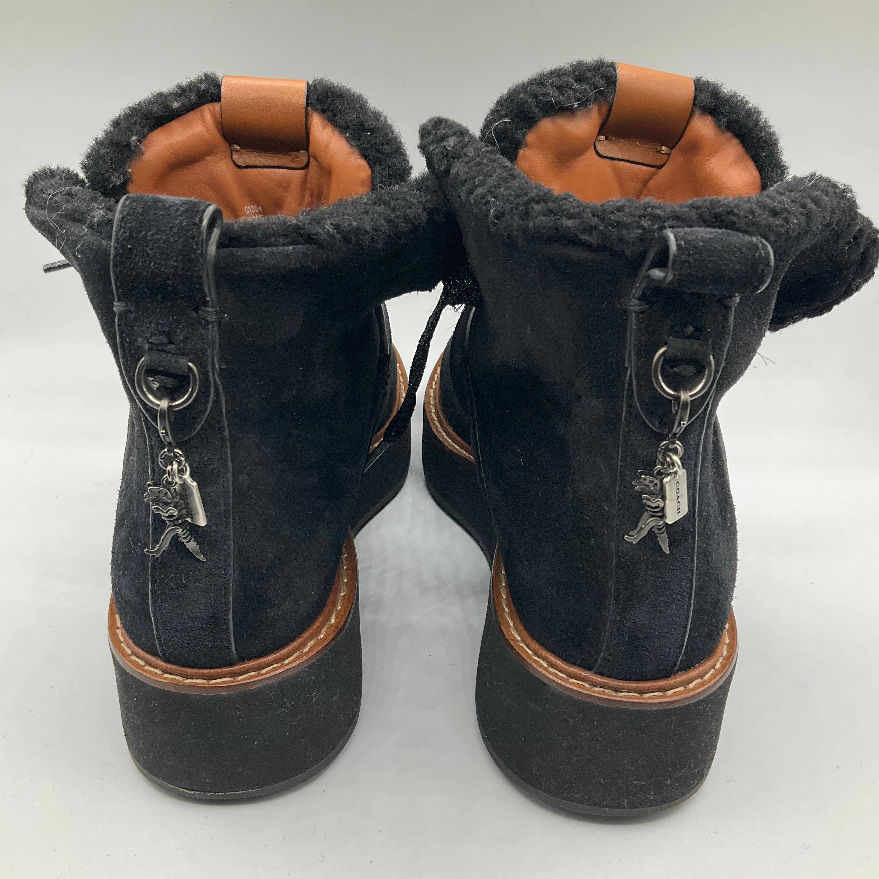 Boots Ankle Flats By Coach In Black, Size: 6