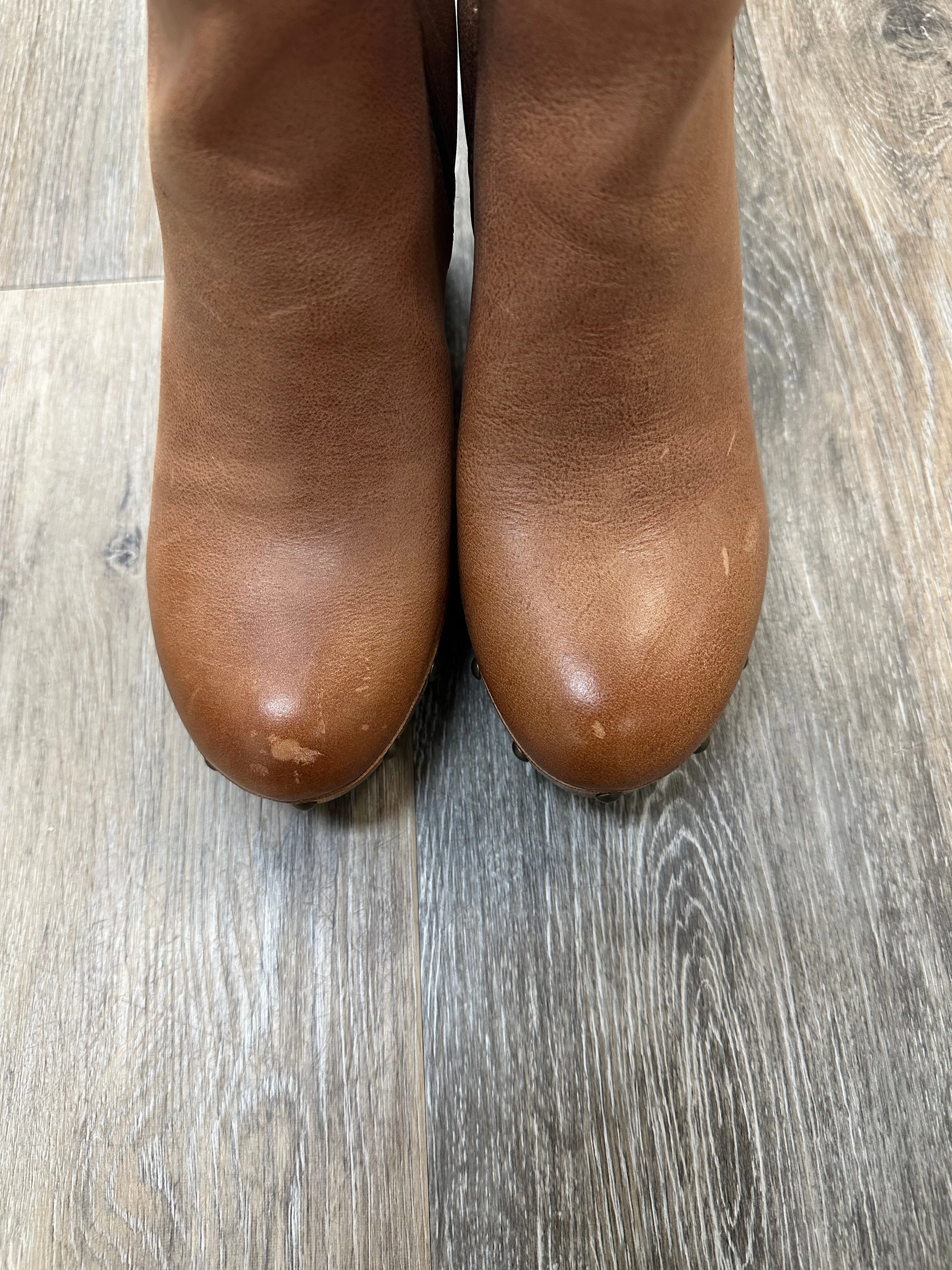 Boots Ankle Heels By Kork Ease In Tan, Size: 7.5