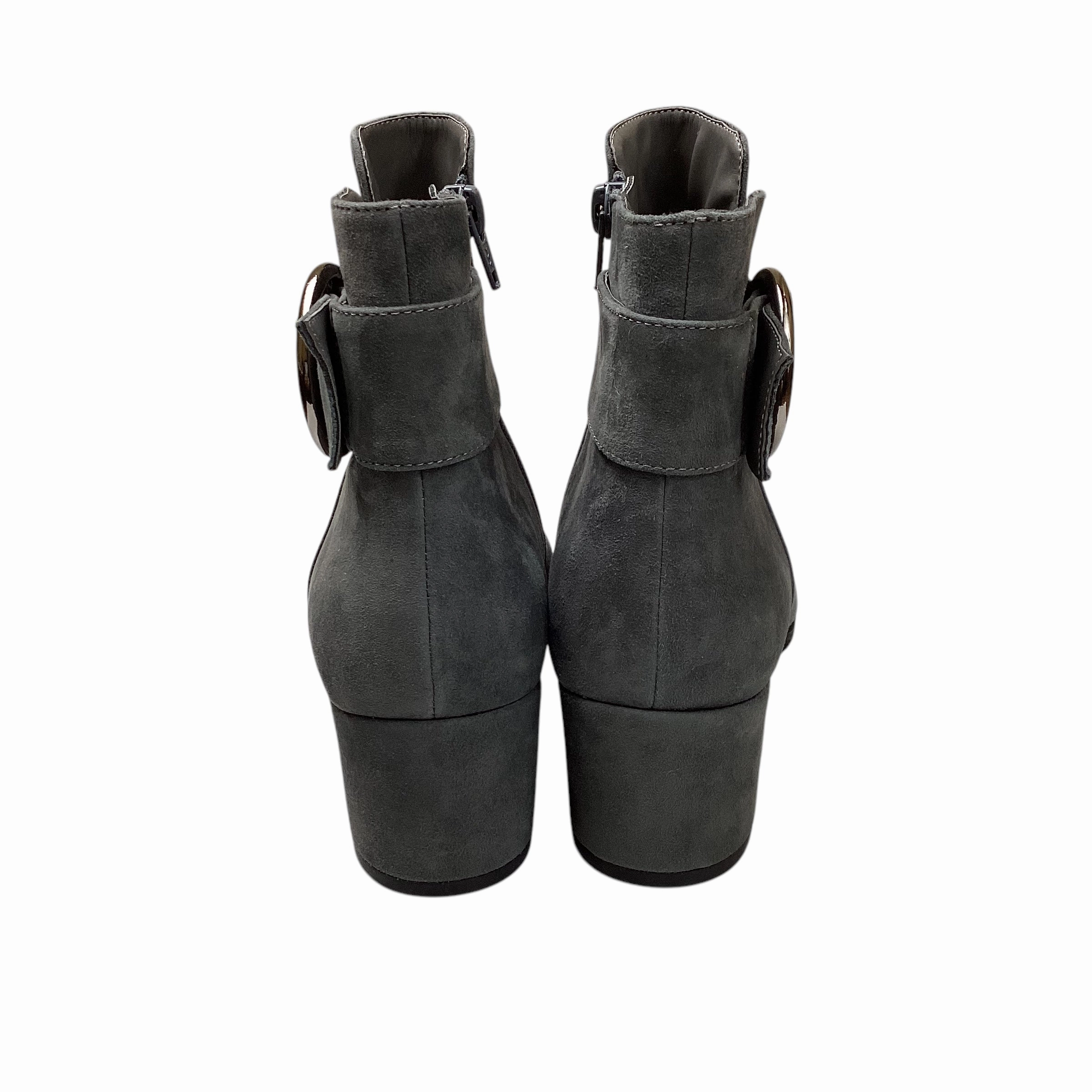 Boots Ankle Heels By Vaneli In Grey, Size: 8