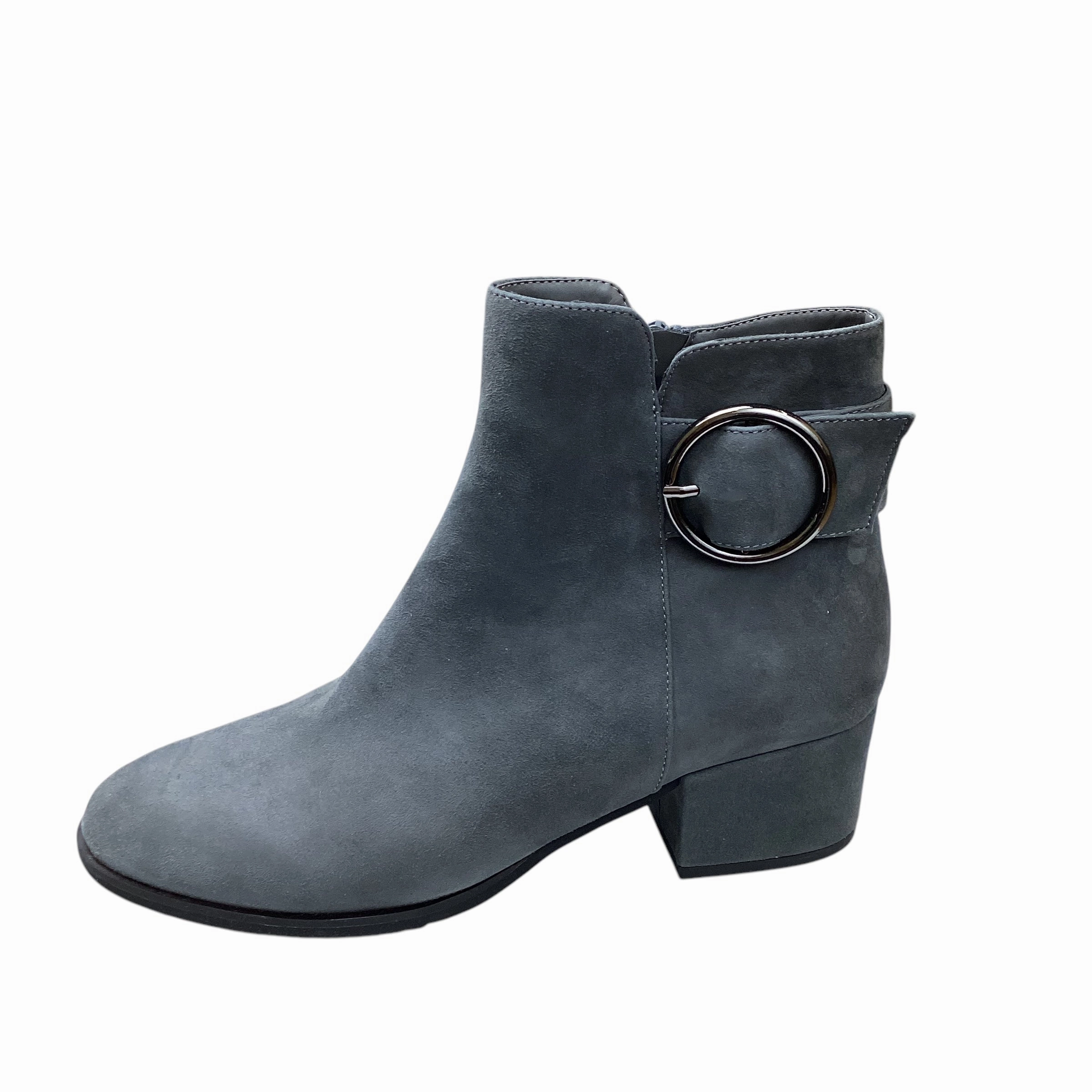 Boots Ankle Heels By Vaneli In Grey, Size: 8