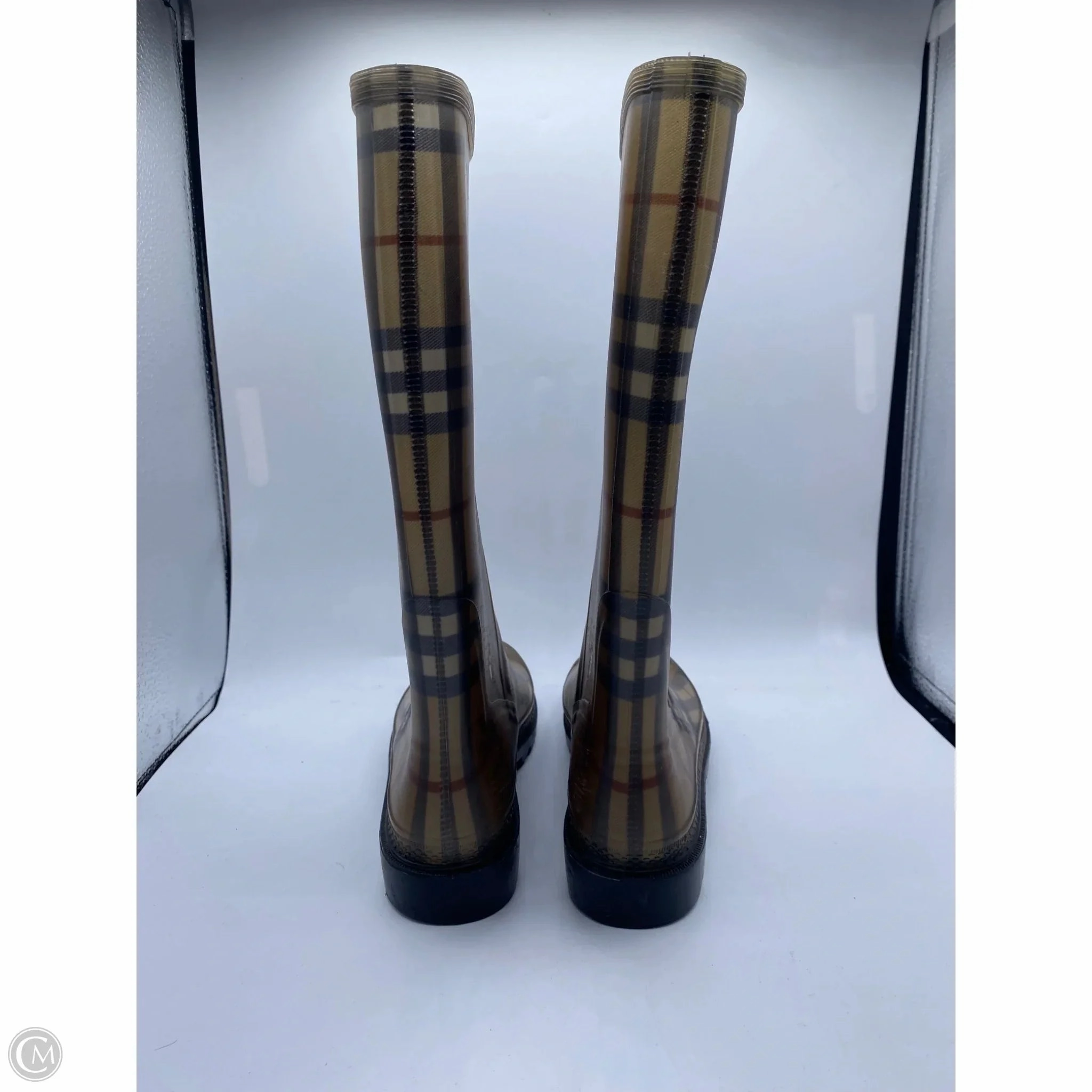 Boots Rain By Burberry In Burberry Plaid, Size: 7
