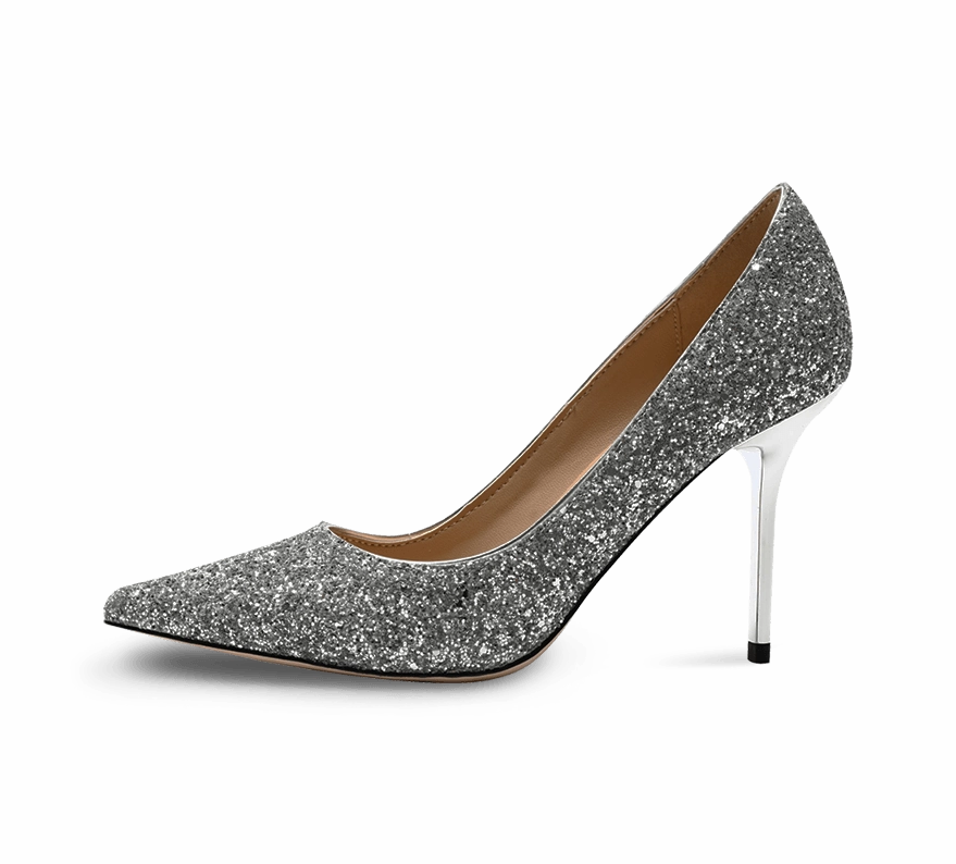Calista Glittery High Heel Pumps