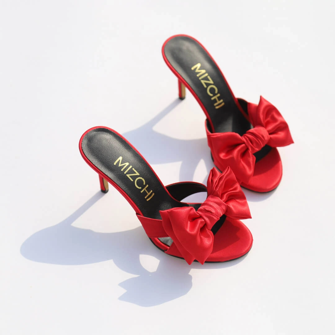 CANDRA - satin big bow mule