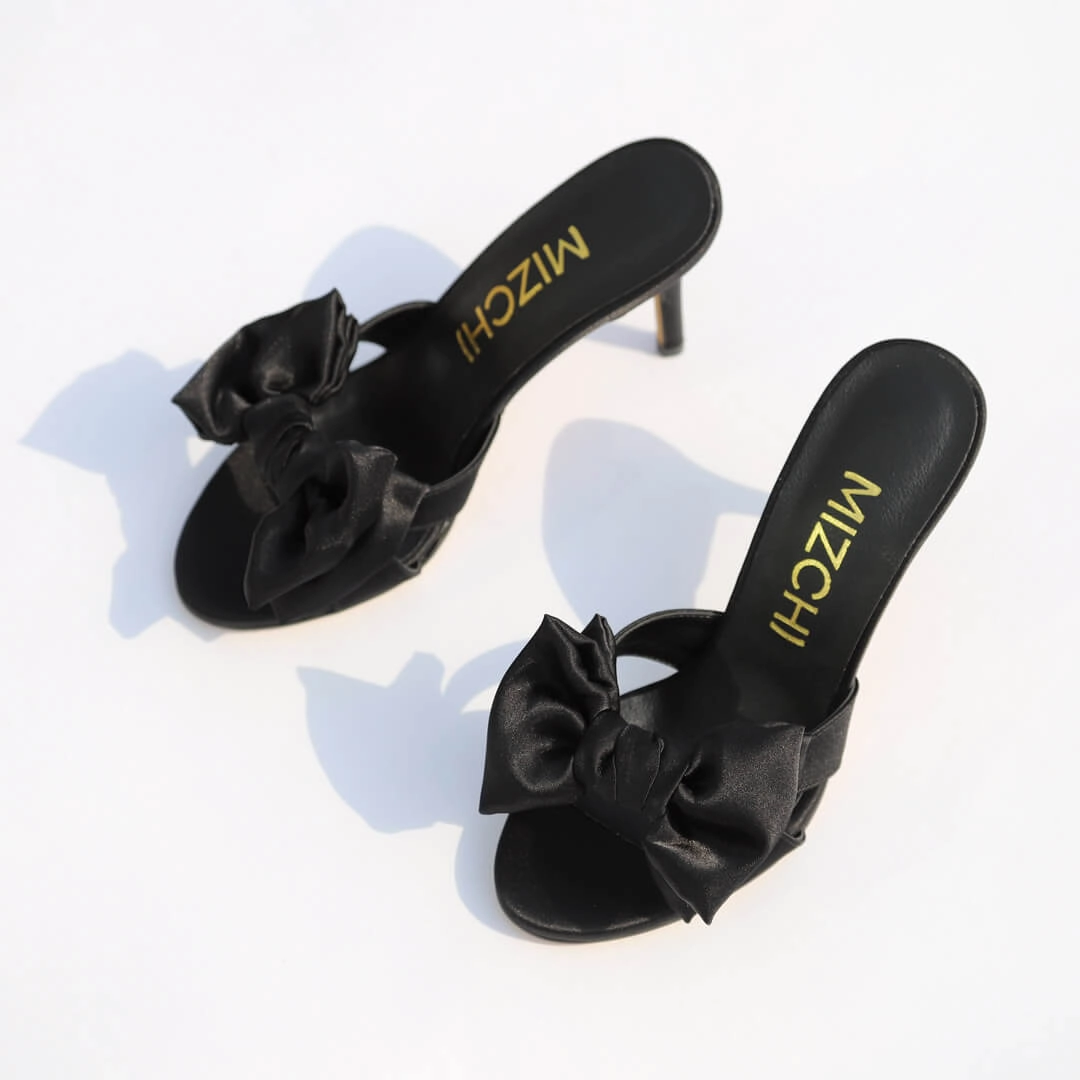 CANDRA - satin big bow mule