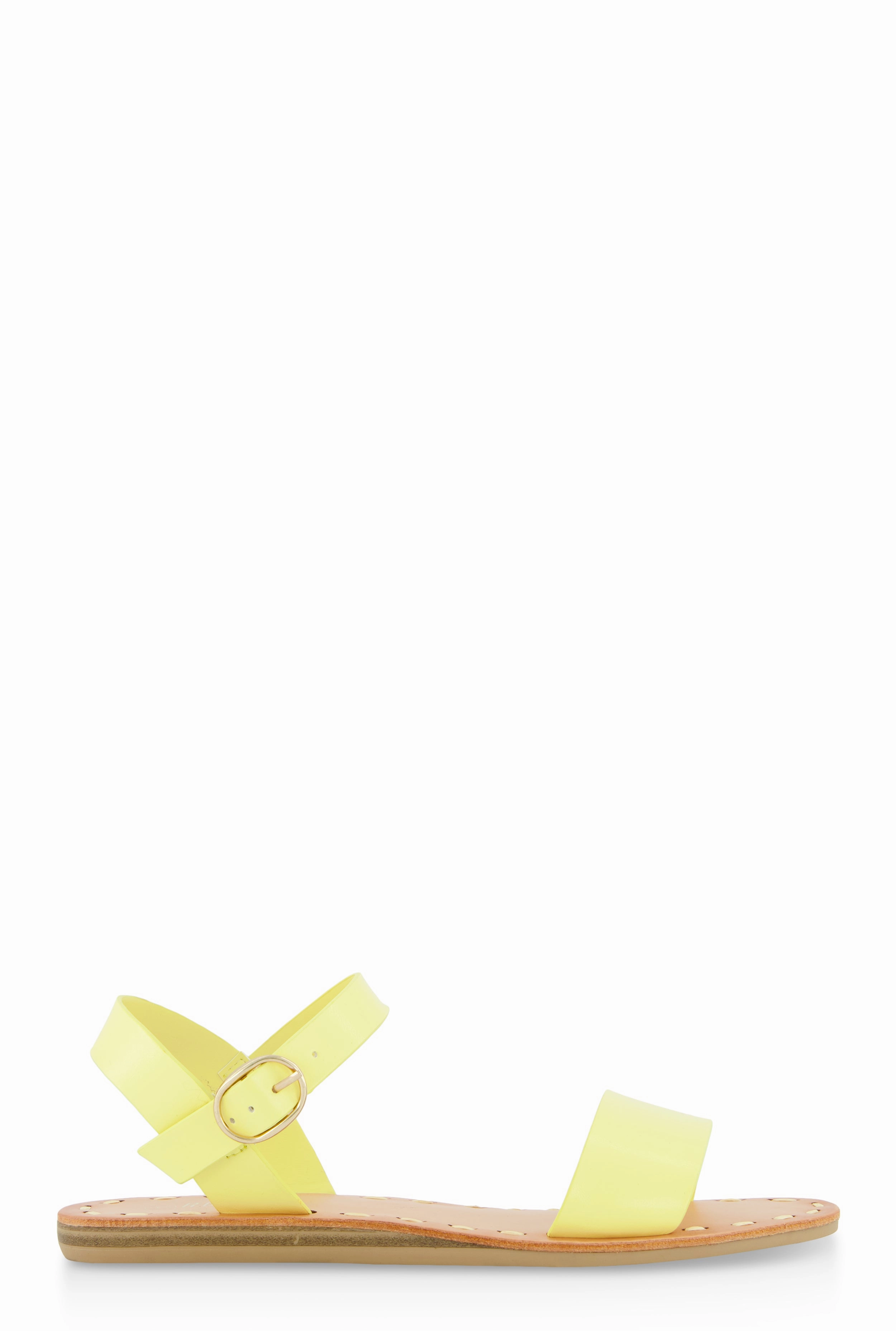 Contrast Stitch Ankle Strap Sandals