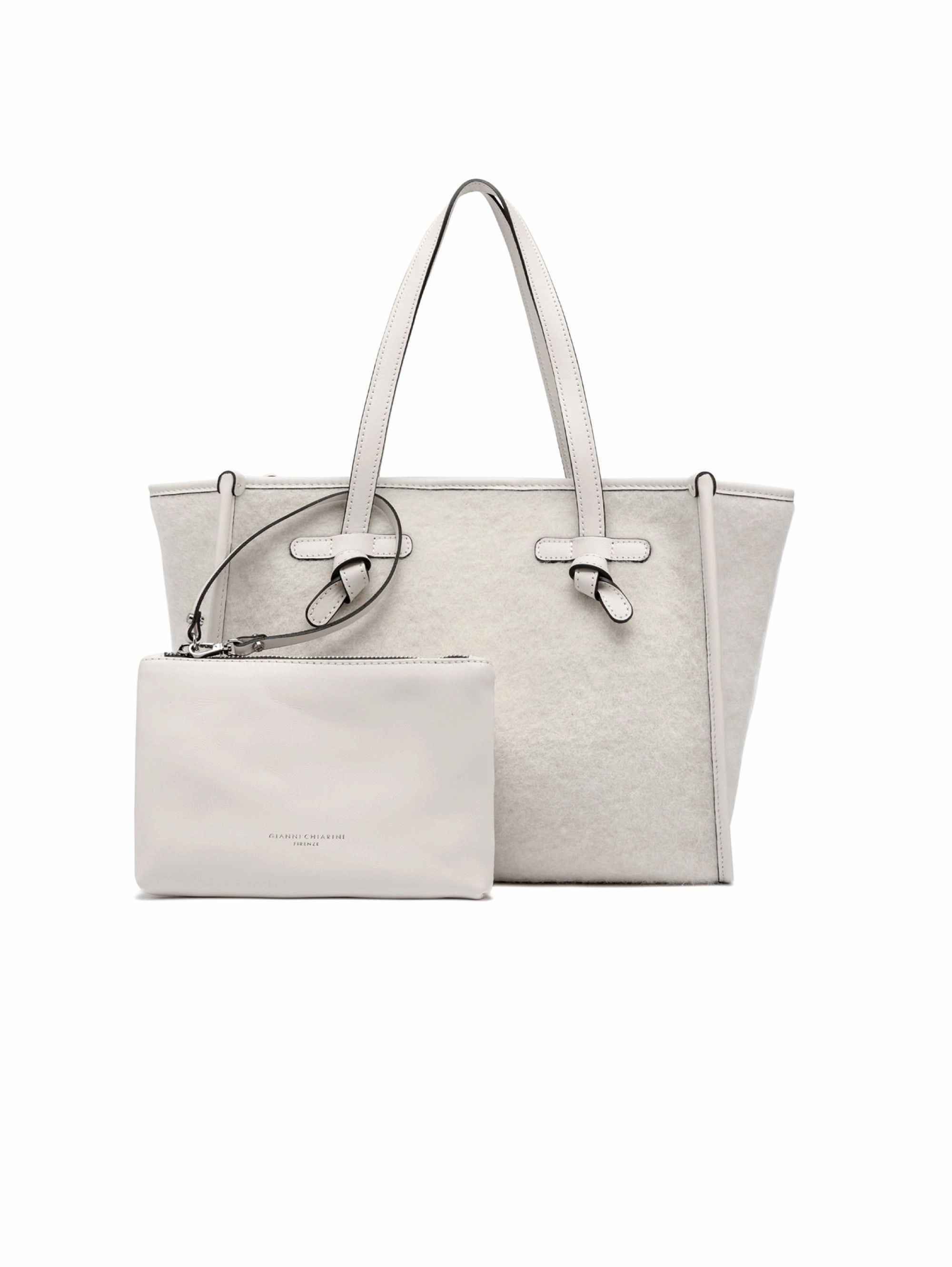 Cream Mohair Shoulder Bag