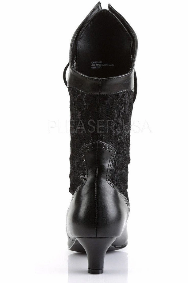 DAME-115 Ankle Boot | Black Lace