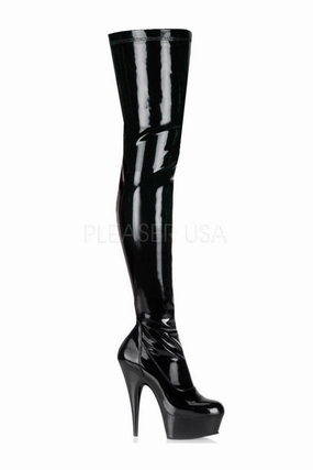 DELIGHT-3000 Platform Boot  | Black Patent