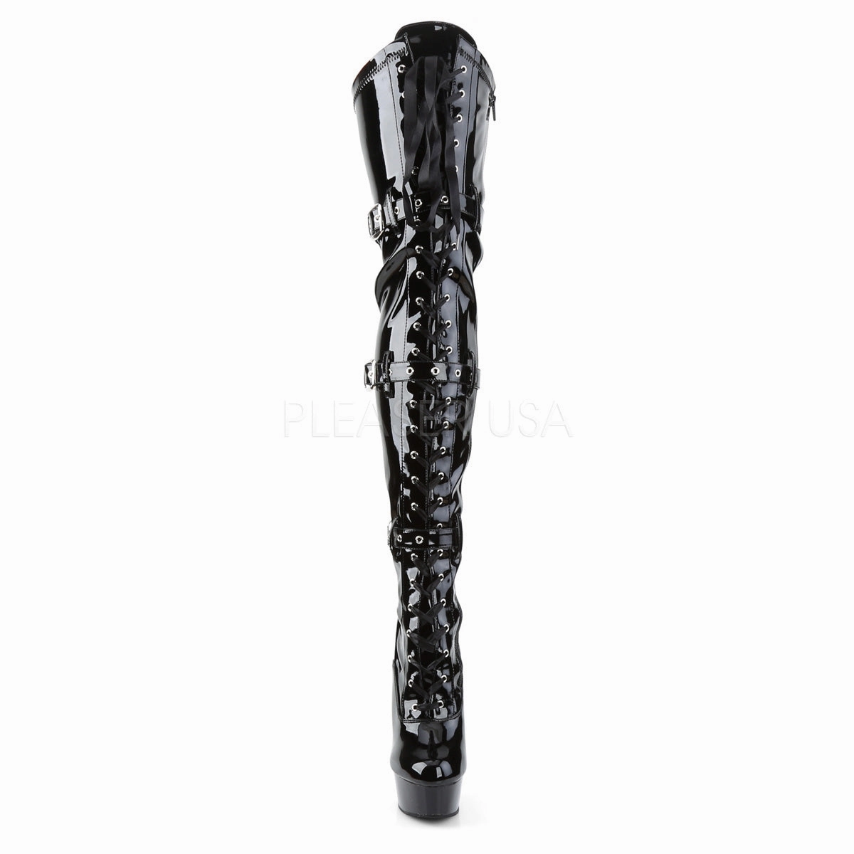 DELIGHT-3028  Black Str Patent/Black