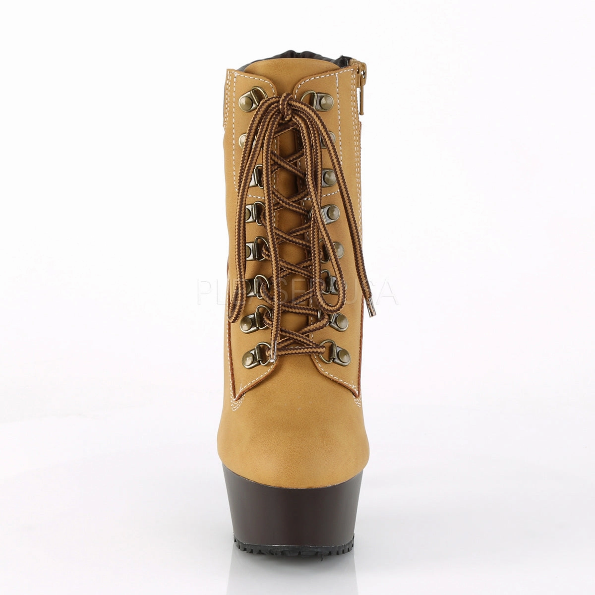 DELIGHT-600TL-02  Tan Nubuck Faux Leather/Dark Brown Matte