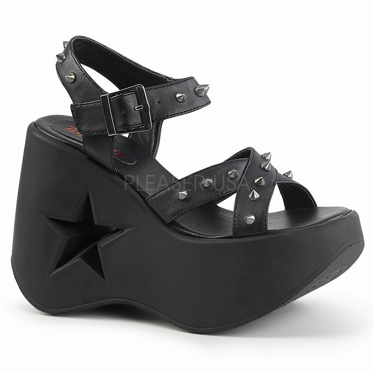 DYNAMITE-02  Black Vegan Leather