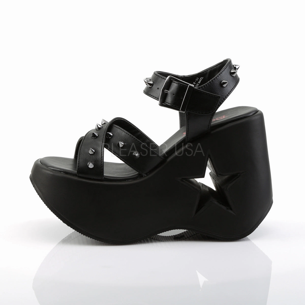 DYNAMITE-02  Black Vegan Leather