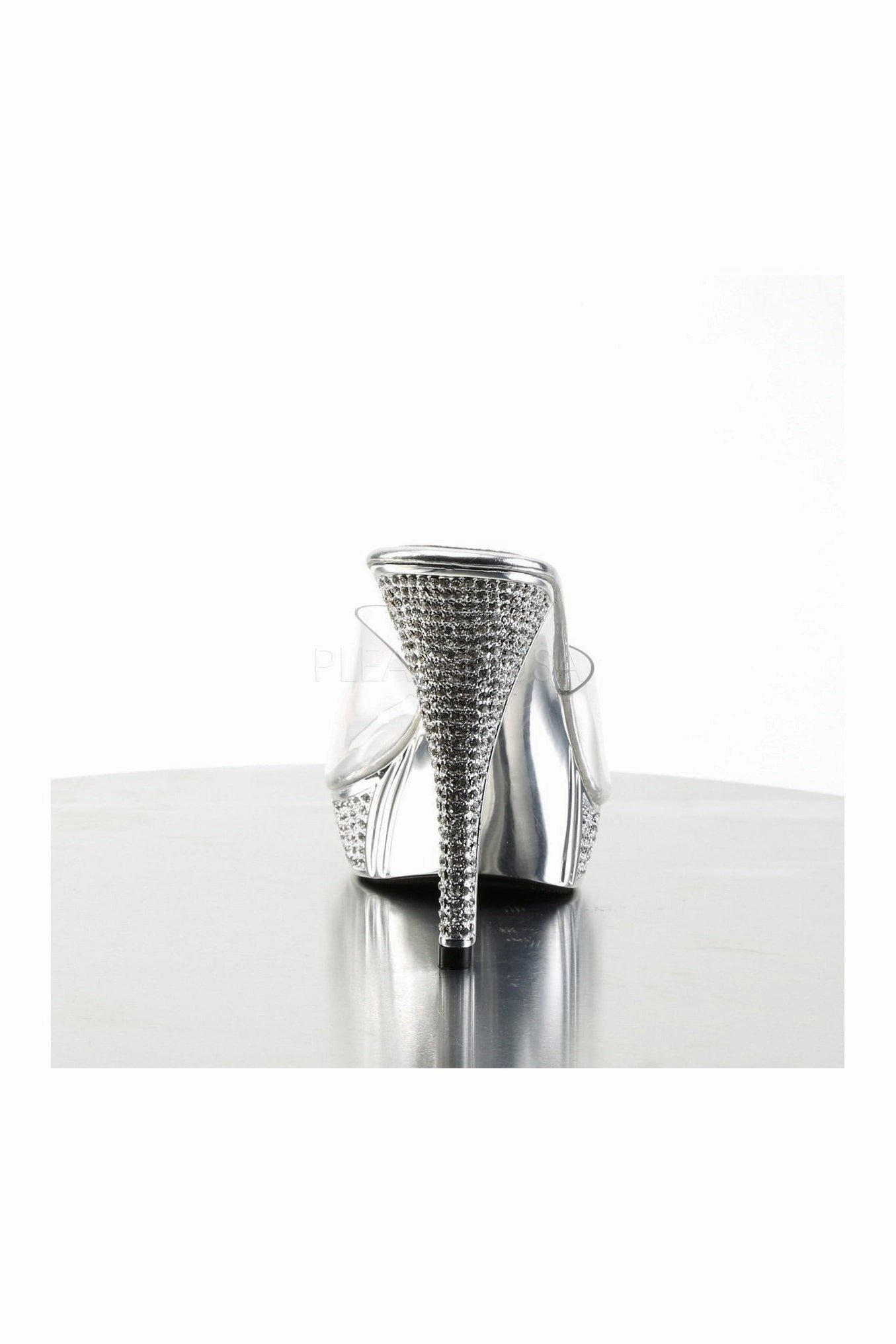 ELEGANT-401 Platform Slide | Clear Vinyl