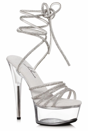 Ellie 609-LUSH 6" Rhinestone Strap Sandal