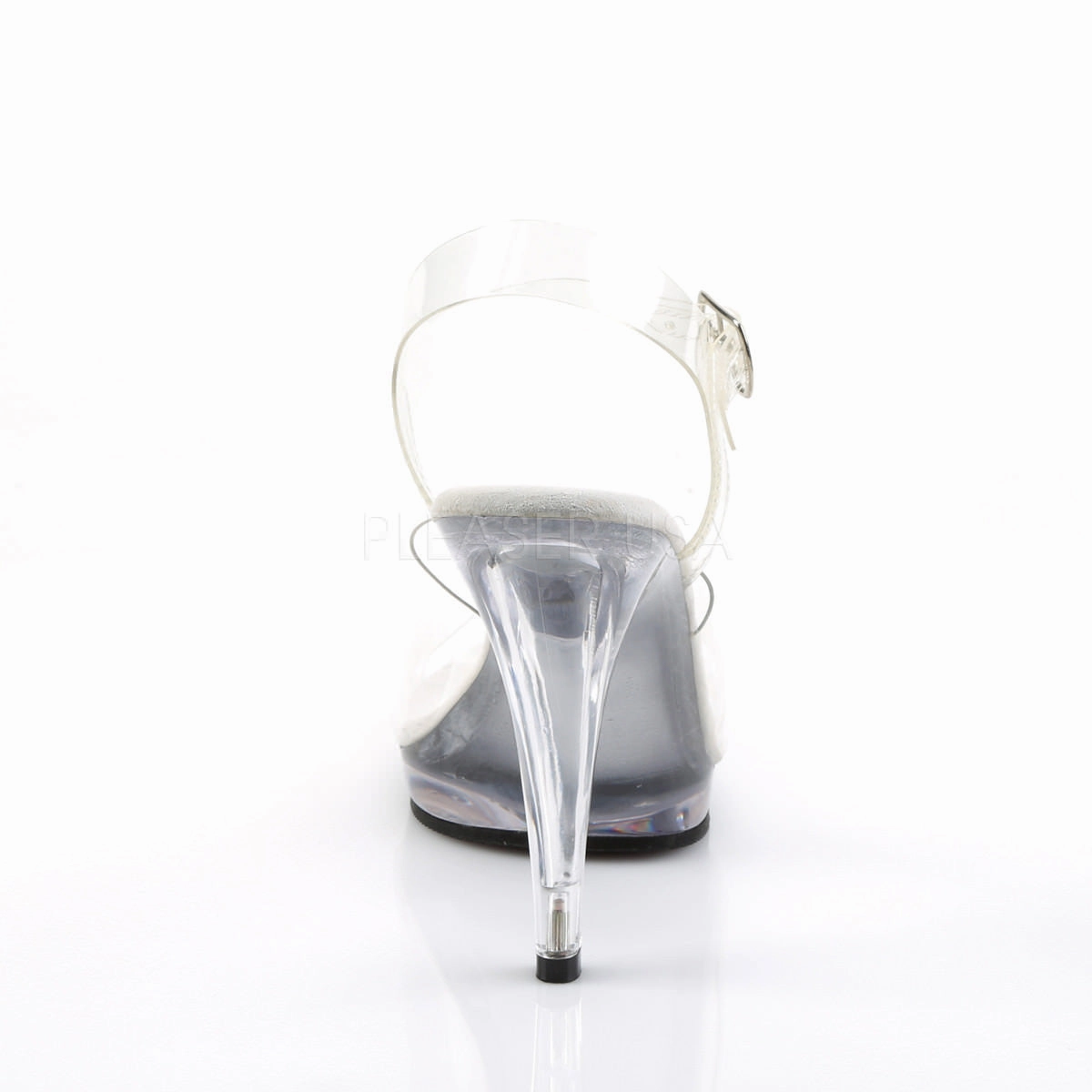FABULICIOUS FLAIR-408 Clear-Clear Ankle Strap Sandals