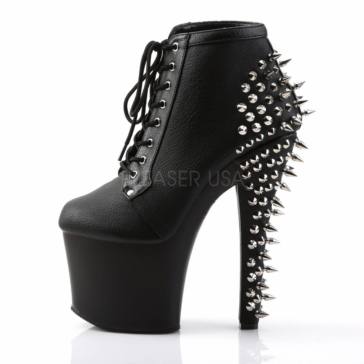 FEARLESS-700-28  Black Faux Leather/Black Matte