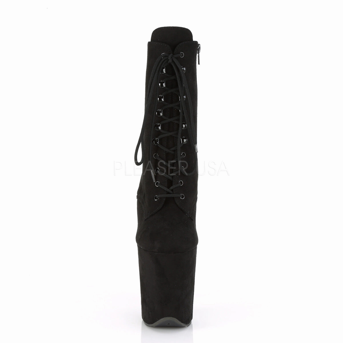 FLAMINGO-1020FS  Black Faux Suede/Black Faux Suede