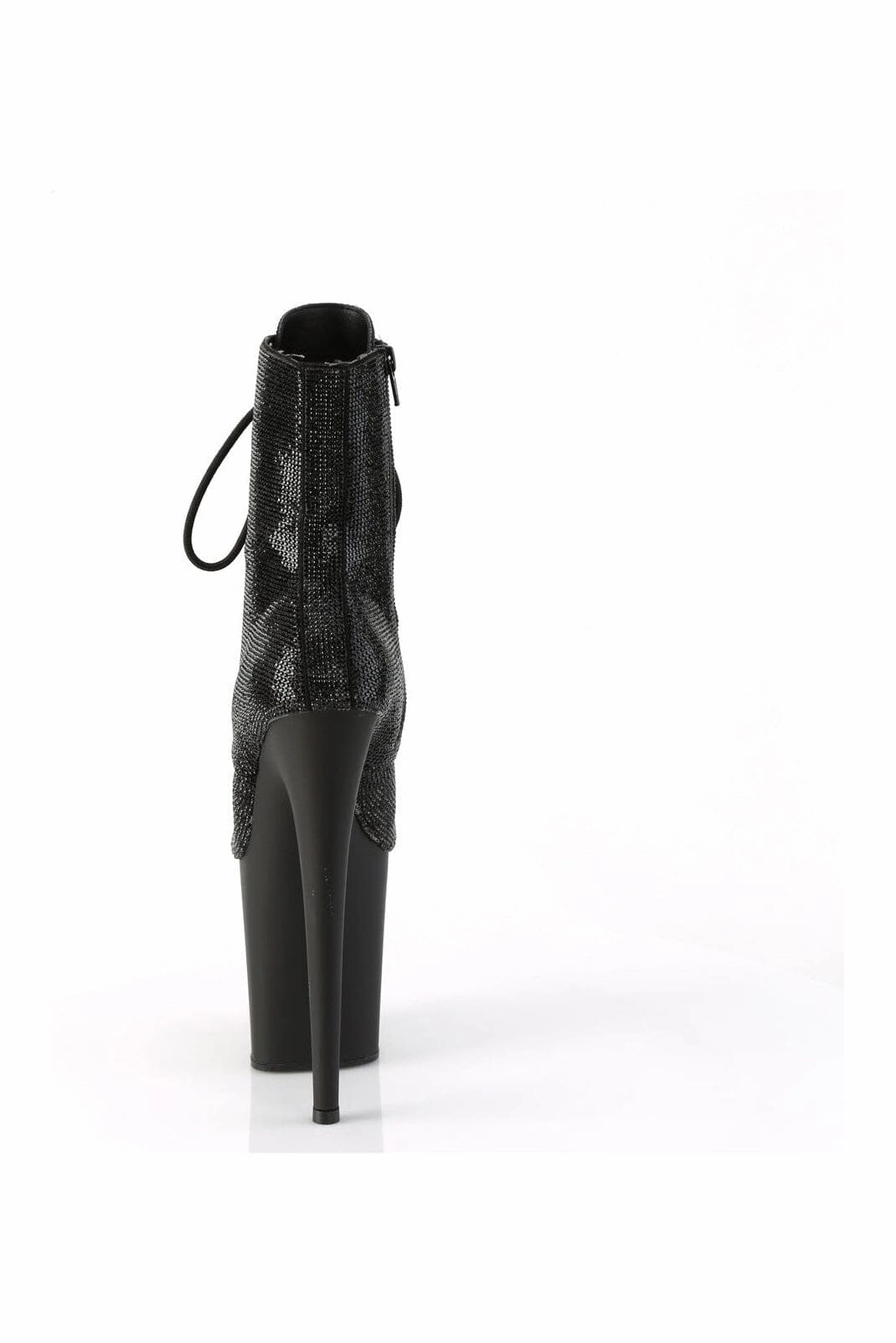 FLAMINGO-1020RS Black Faux Suede Ankle Boot