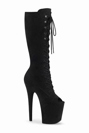 FLAMINGO-2051FS Exotic Boot | Black Faux Suede