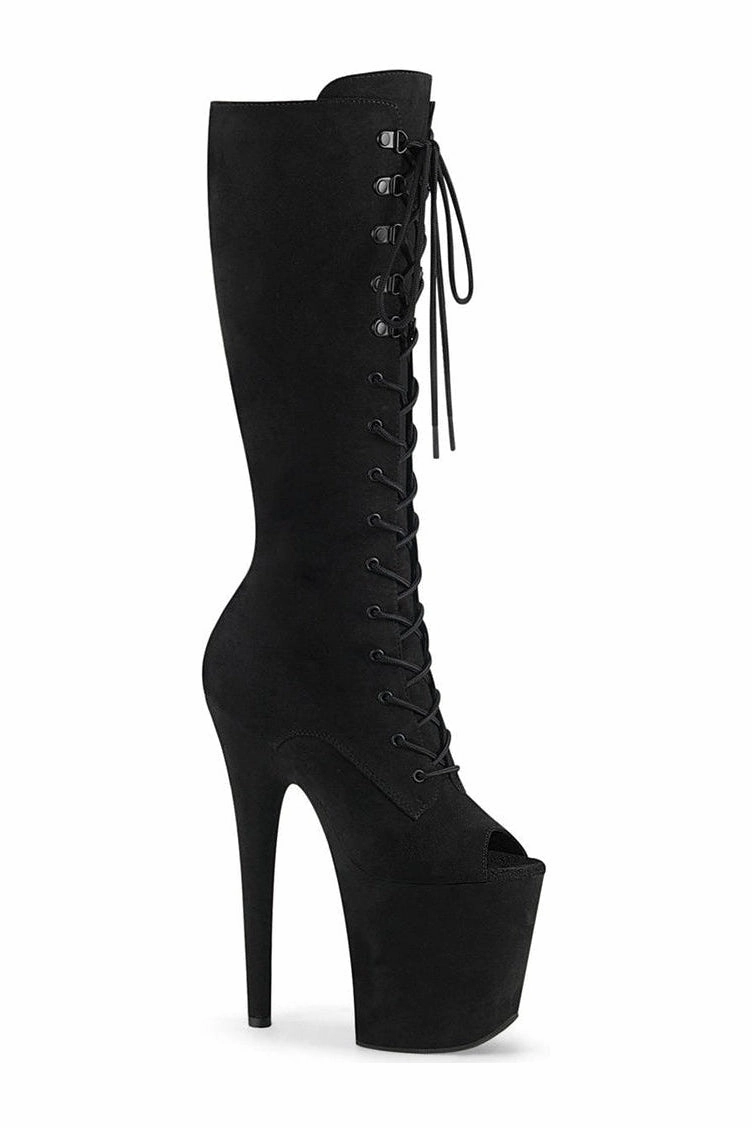 FLAMINGO-2051FS Exotic Boot | Black Faux Suede