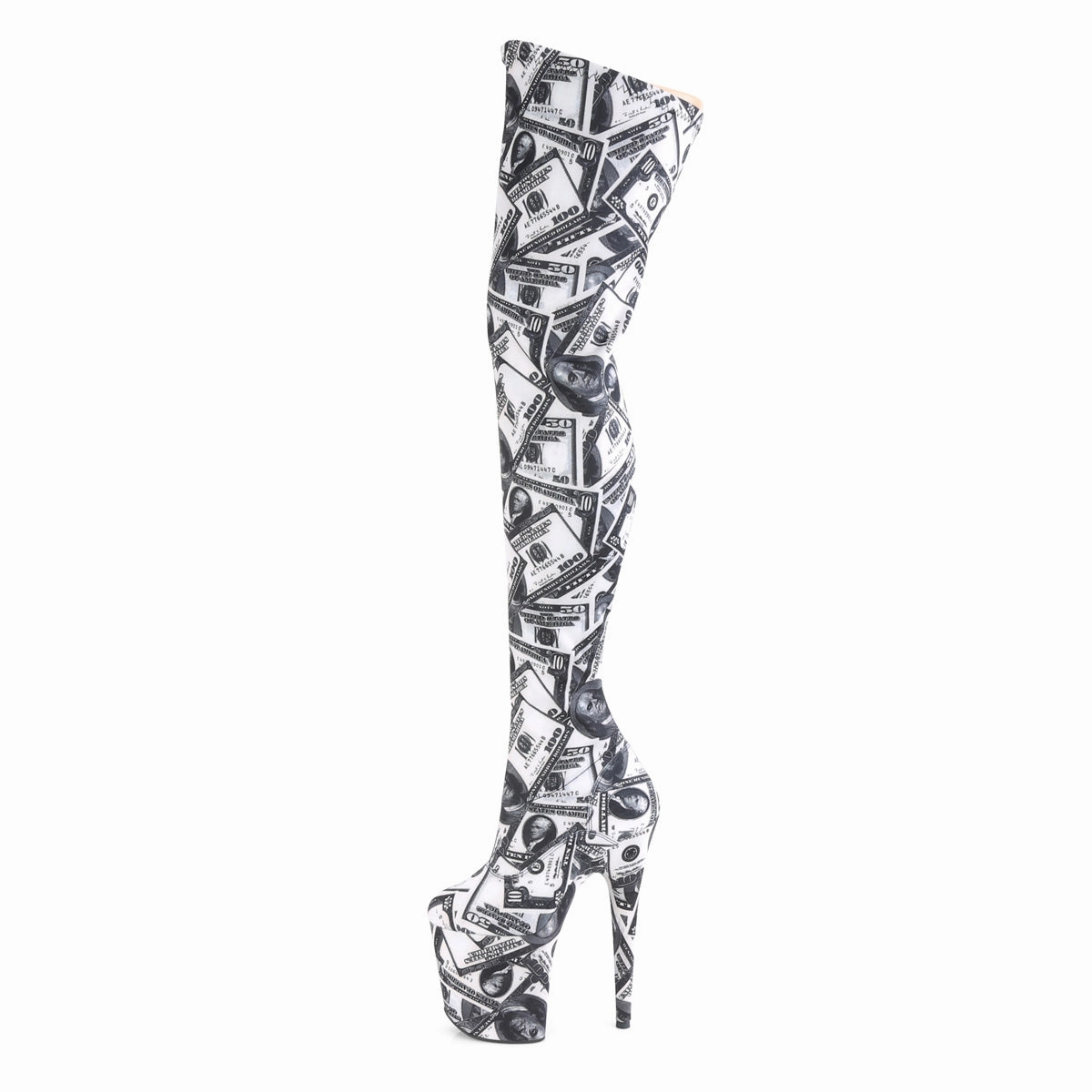 FLAMINGO-3000DP  White-Black Stretch Fabric/White-Black Fabric