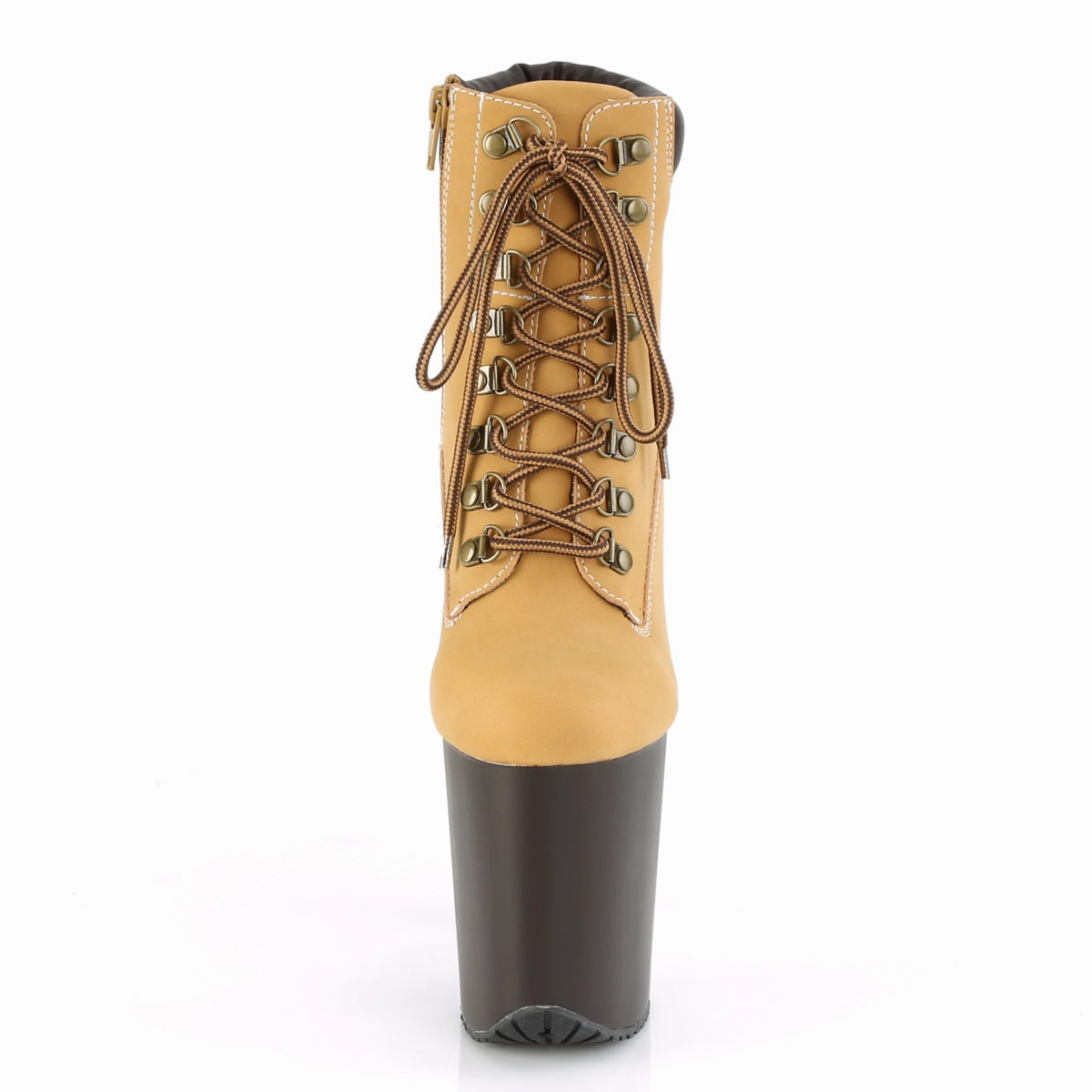 FLAMINGO-800TL-02  Tan Nubuck Faux Leather/Dark Brown Matte