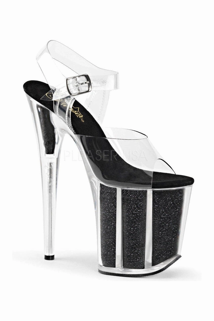 FLAMINGO-808G Platform Sandal  | Black Vinyl