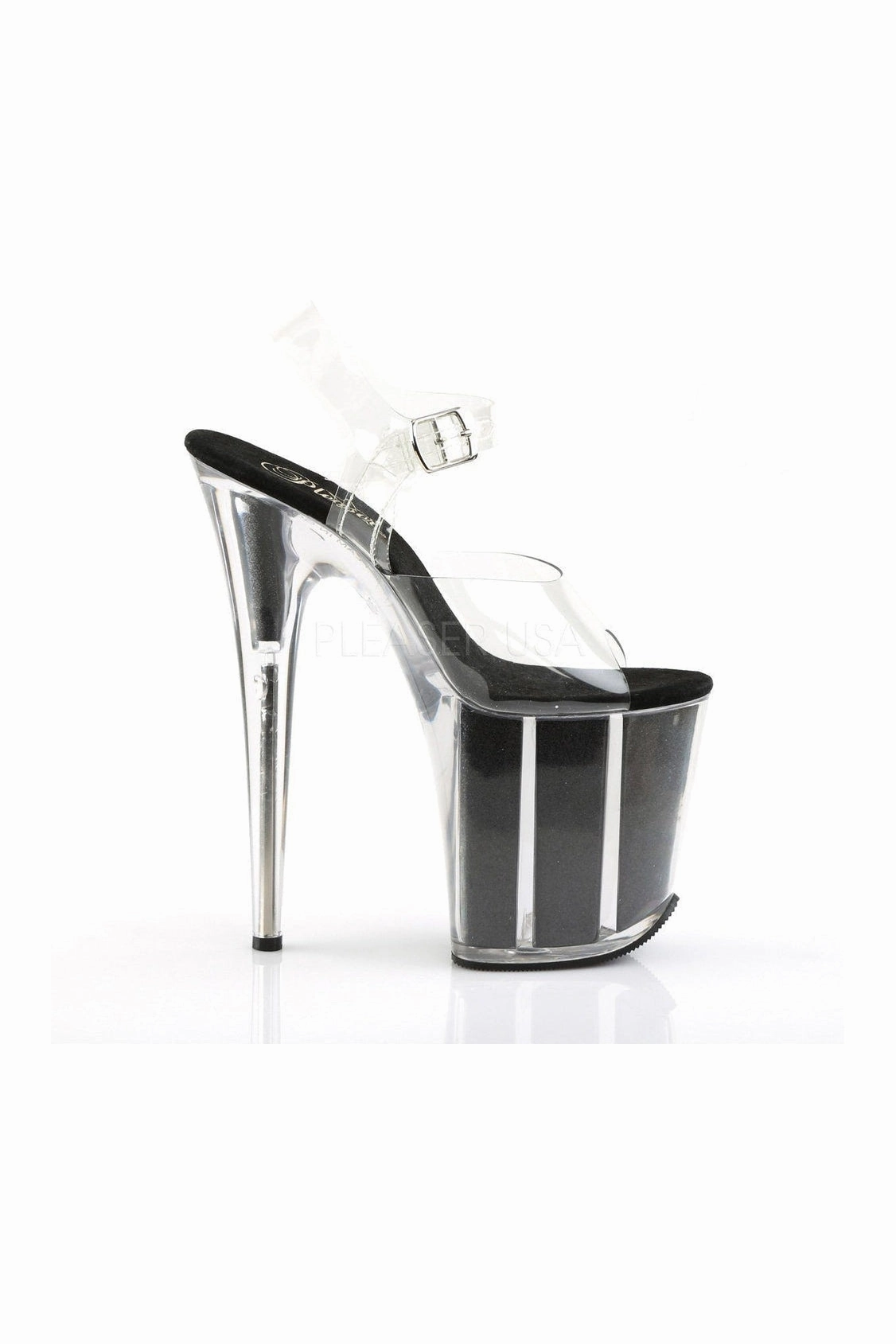 FLAMINGO-808G Platform Sandal  | Black Vinyl