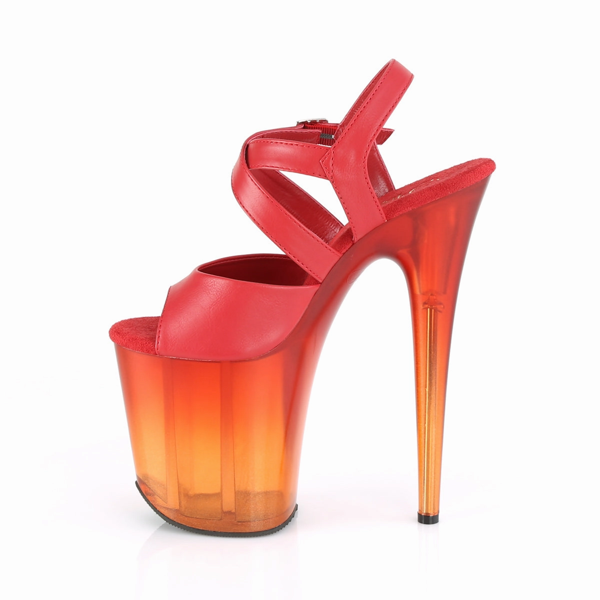 FLAMINGO-822T  Red Faux Leather/Faded Red